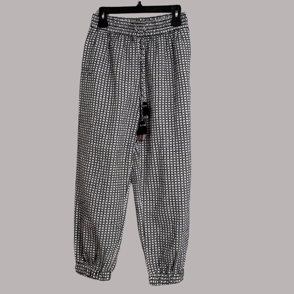 Anthropologie tassel Lightweight cropped pull on pants by Ollari Sz XS EUC